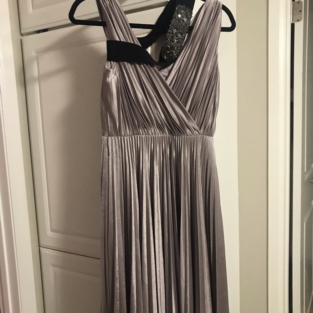 Gown with beaded belt